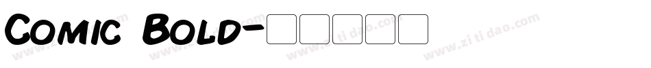 Comic Bold字体转换